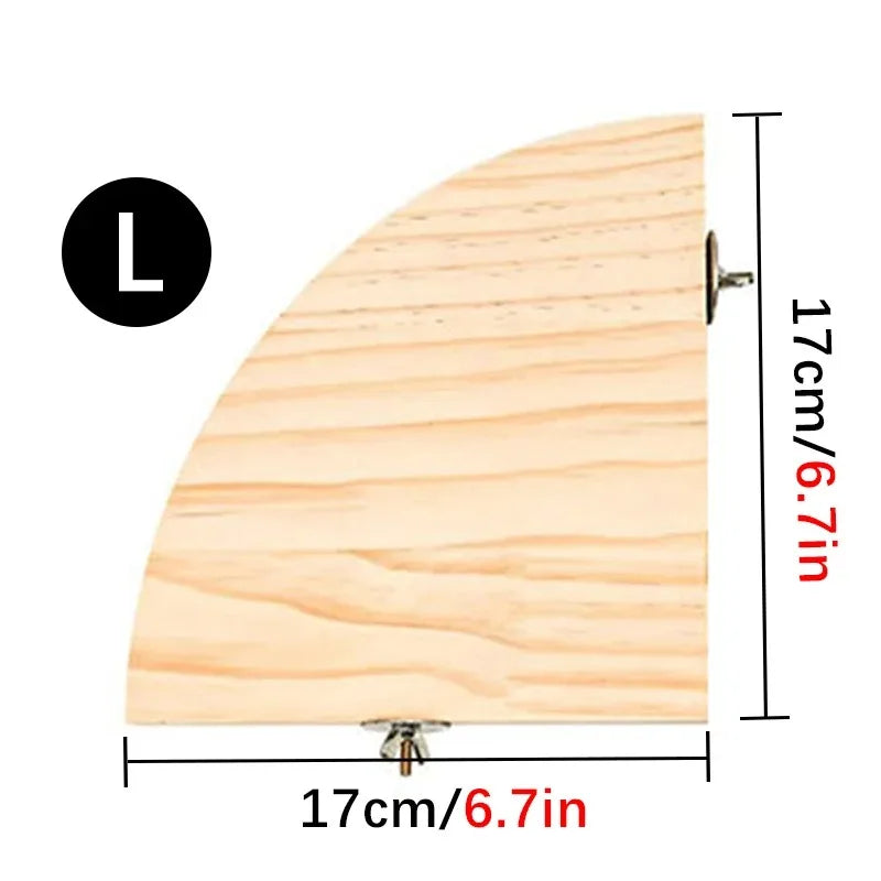 Parrot Bird Wood Perch Stand Platform Rectangle Fan-shaped Shelf Stand Board Parakeet Hamster Gerbil Rat Cage birdcage Supplies