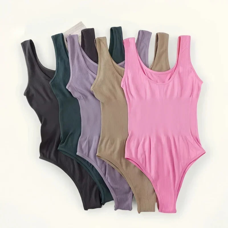 Women Non-wire Bra And Panties Set Seamless Underwear Lingerie Set Tummy Control Shapewear Slimming Thong Female Jumpsuit