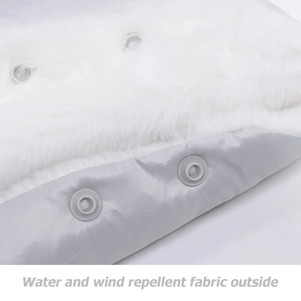 Winter Warm Stroller Gloves Waterproof Strollers Fleece Hand Muff Windproof Infant Clutch Cart Gloves Winter Supplies