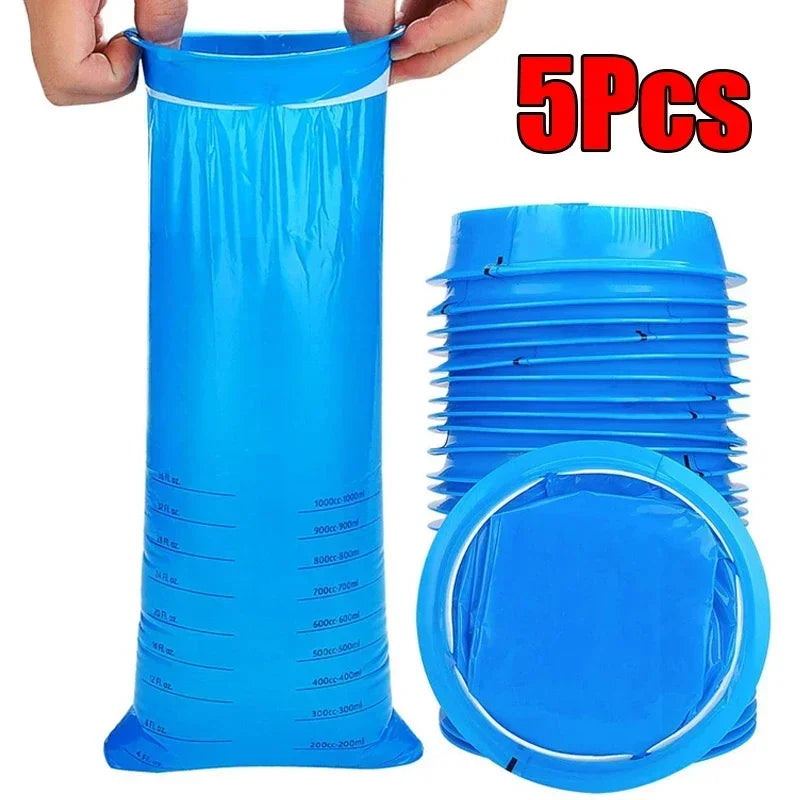 5-50Pcs 1000ML Portable Disposable Travel Car Airplane Motion Sickness Nausea Vomit Cleaning Bag Clean Eco-Friendly Plastic Bag