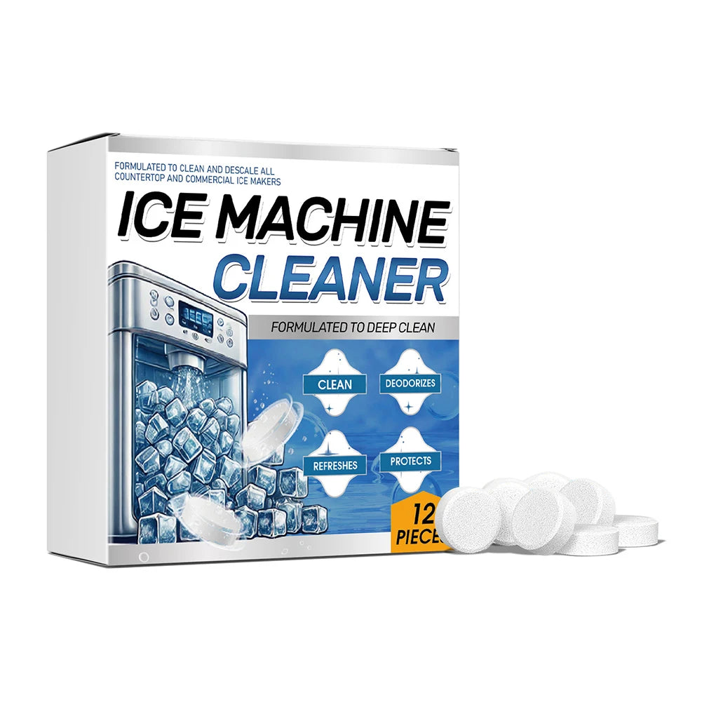 Nickel Safe Scale Remover Easy-to-Use Ice Cube Cleaner Ice Maker Cleaner Tablets for Home Use Home Appliance Care