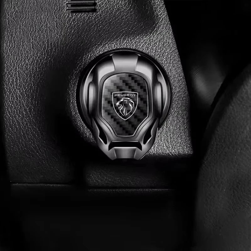 Car One-Click Start Buttons Protective Cover Decoration Car Gadgets For Peugeot 108 406 407 408 206 207 208 306 307 308 508 RCZ