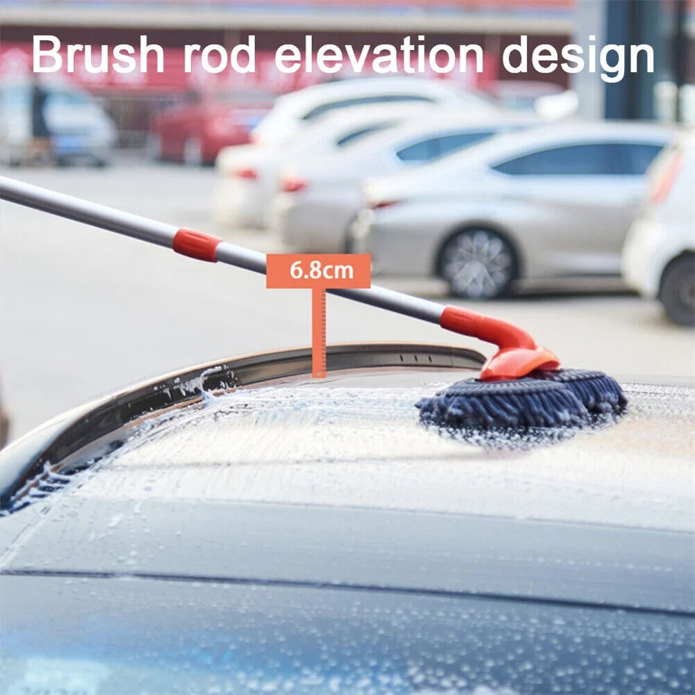 Mop Cleaning Brush Adjustable Car Wash Mop with Long Handle For Window Rotate AU