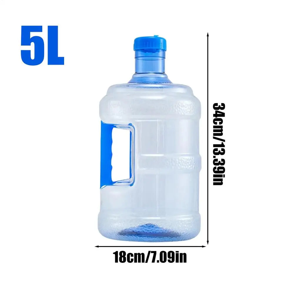 5L/7.5L Thickened PET Water Bottle with Handle Water Canteen for Picnic Outdoor Hiking Camping Multifunctional Pure Water Jug