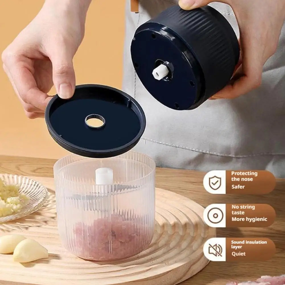 Electric Food Chopper Garlic Crusher Meat Grinder Garlic Press Vegetable Chopper Complementary Food Processor Kitchen Gadgetss