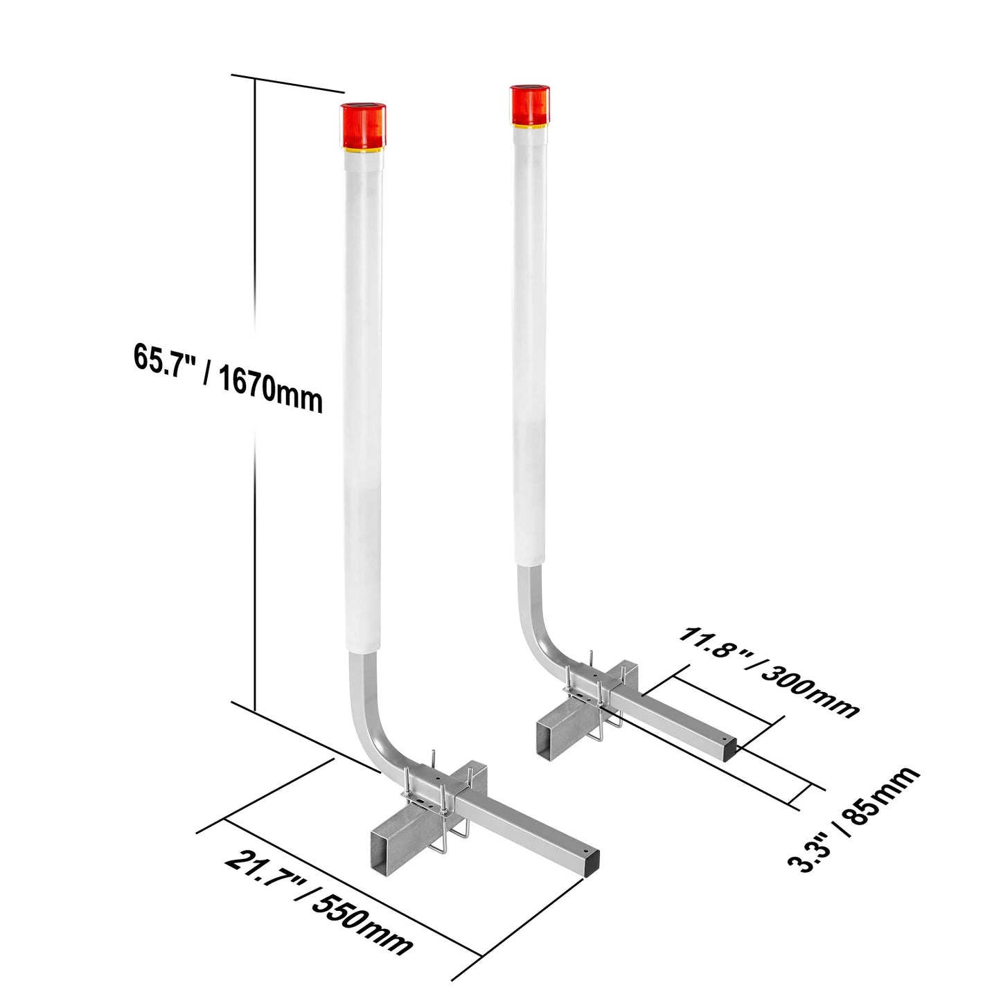 SucceBuy Boat Trailer Guide 2 PCS Rustproof Galvanized Steel Trailer Guide ons Trailer Guides with PVC Pipes for Boat