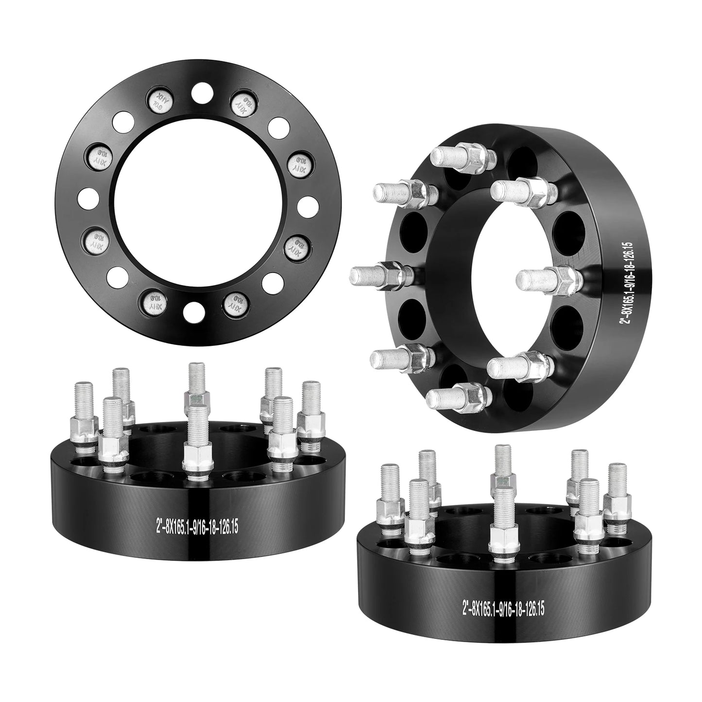 SucceBuy Wheel Spacers 8"x6.5" Wheel Adapters 8 Lug Forged Spacer 9/16"-18 Studs Spacers Dodge Ram 2500 Ram 3500 Ford F250 F350