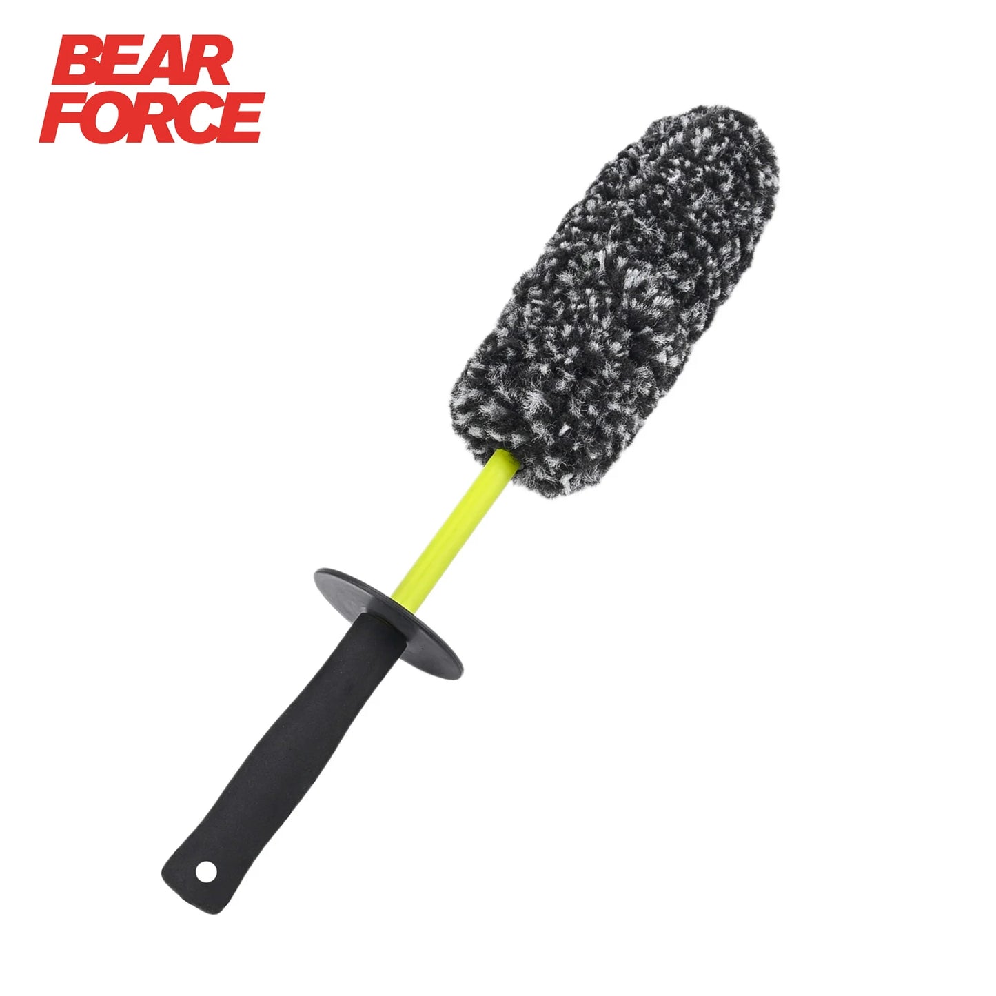 BEAR FORCE Gray-Green Wheel Rim Cleaning Brush,Non-Metal Soft Synthetic Wool Bristles, High Water Absorbency, for Car Wheels