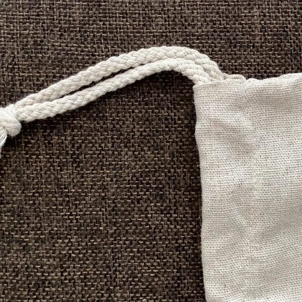 Reusable Drawstring Linen Bread Bags Large Washable Storage Food Accessories Home Unbleached Kitchen Organizer