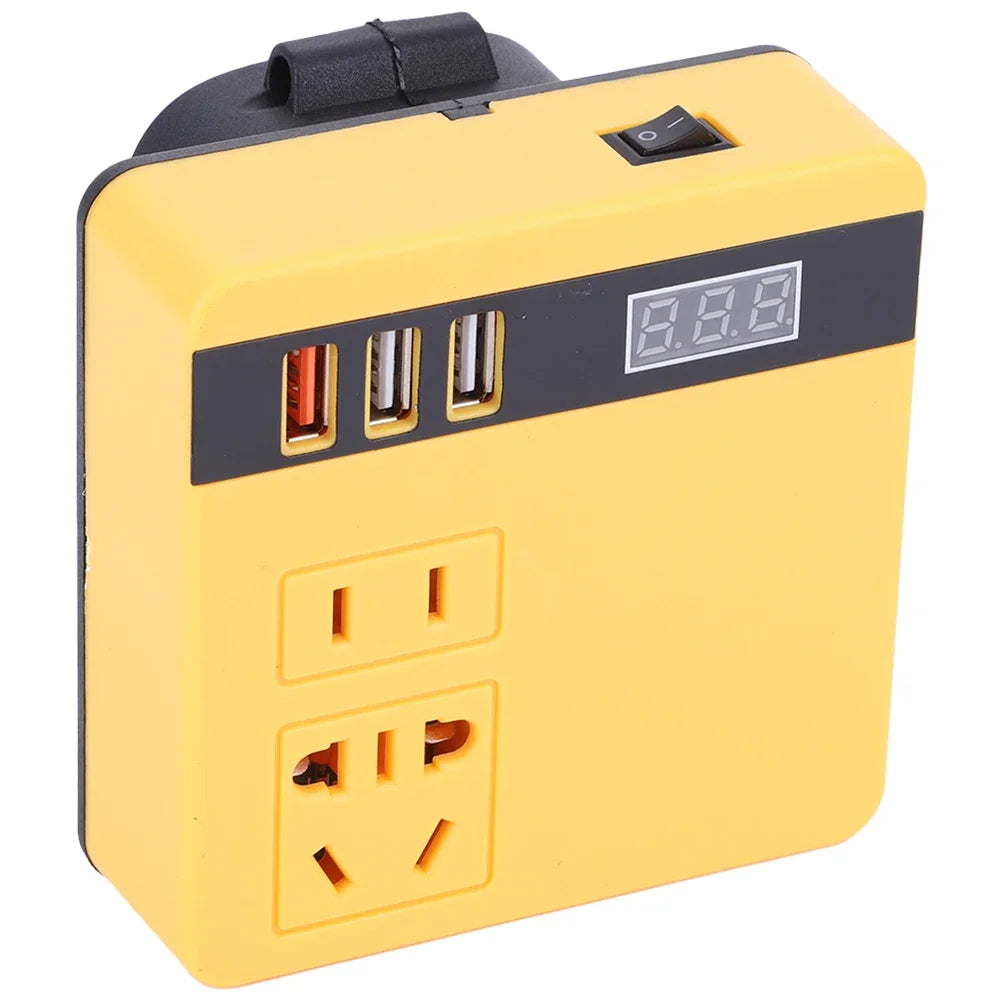 120W Lithium Battery Inverter DC 18-21V To AC 220V Electric Tool Battery Inverter Power Inverter Fit for DeWalt Makita Milwaukee