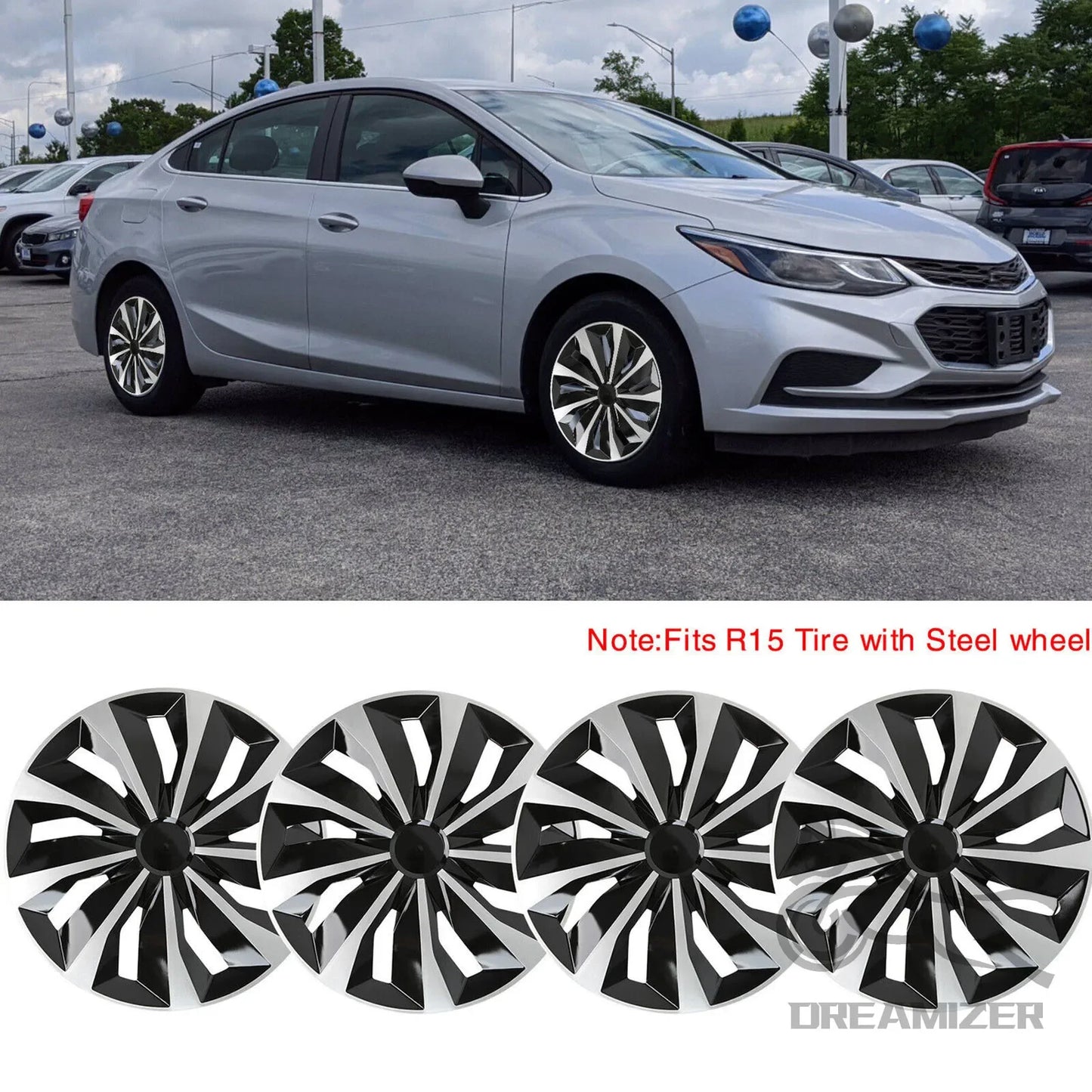 15/16 Inch Hubcap Hubcaps Wheel Covers Replacement for Fiat 500 And Most Cars Car Hub Caps Hubcap Wheel Covers