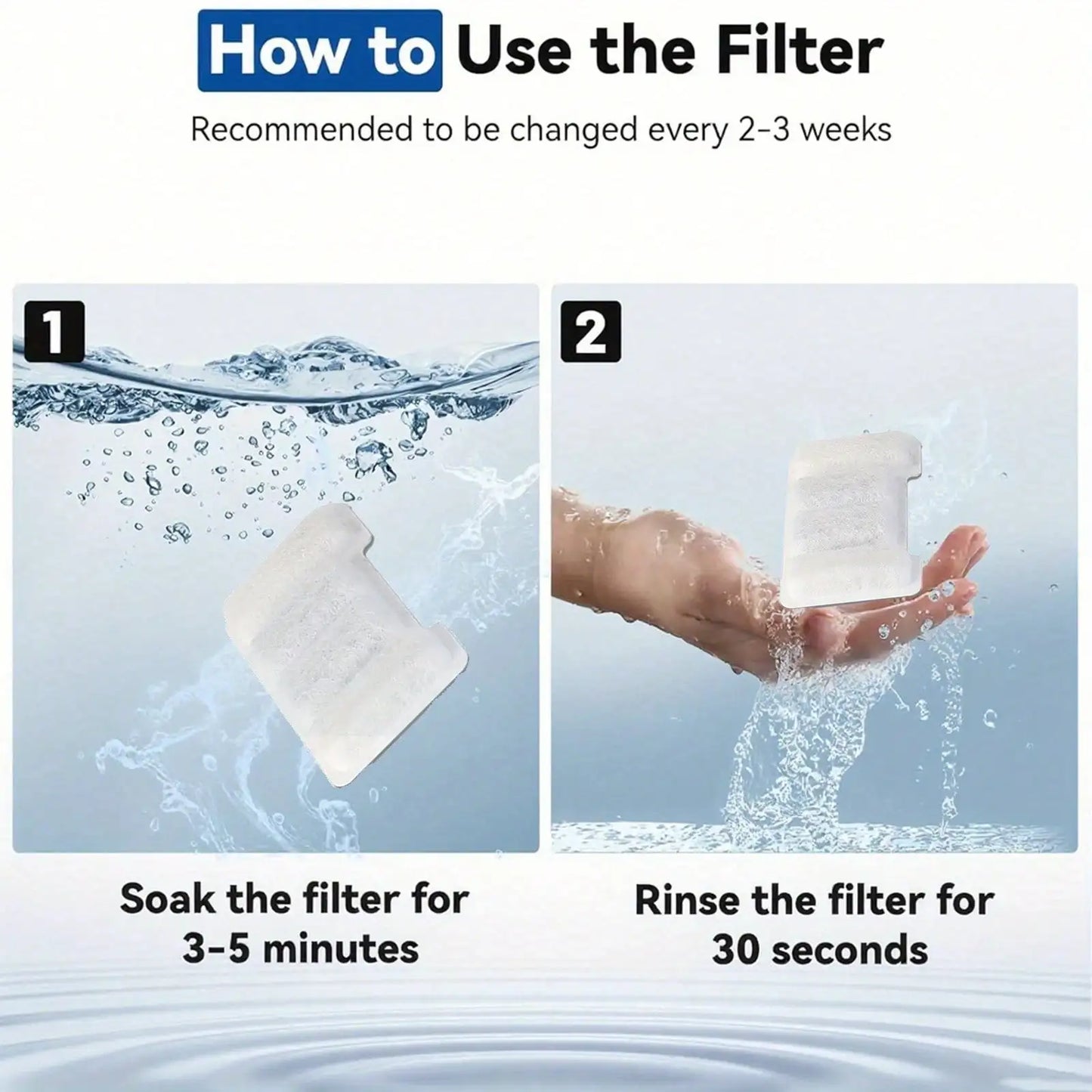 Pet Water Fountain Filter Bags, Compatible With 74.36Oz/2.2L, 2.8L/94.64Oz, 3.2L/108.2Oz Stainless Steel Cat Water Fountains,