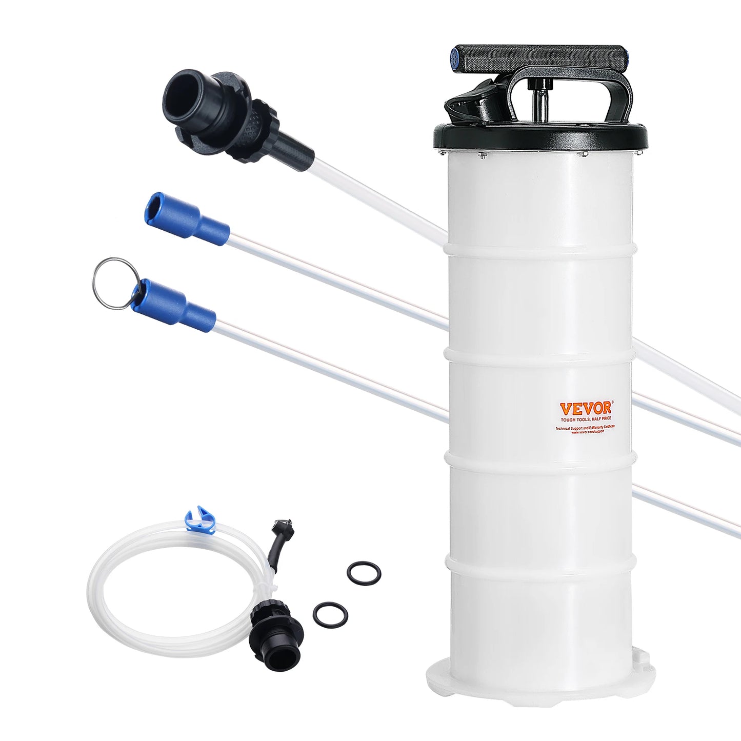 SucceBuy 6.5LFluid Extractor Manual Hand-Operated Car Brake Oil Changer Tool with Hose Vacuum Fluid Oil Pump for Car Accessories