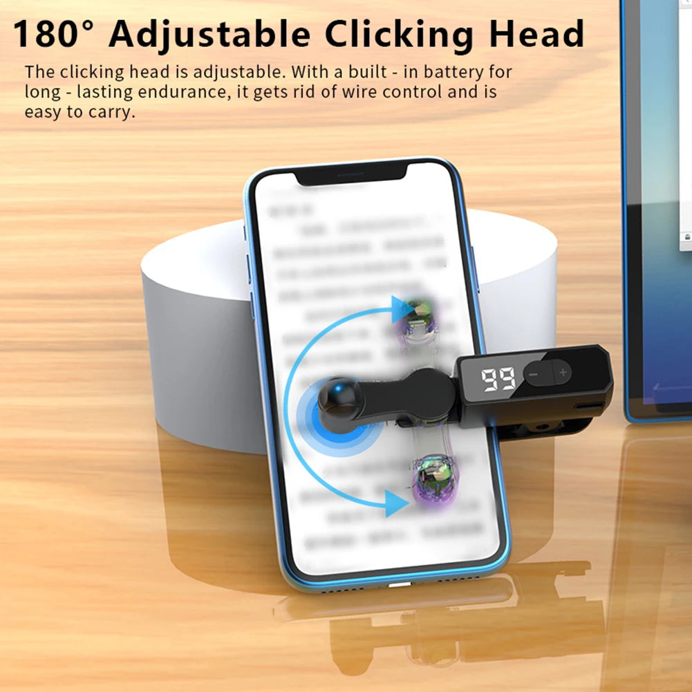 Fast Click Simulation Finger Continuous Click for Smart Phone Automatic Clicker for Game Live Broadcasts Likes Reward Task