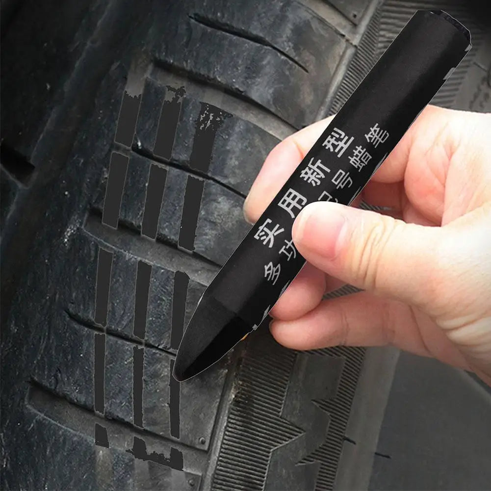 Crayon Marker For Tire Waterproof Paint Marker Pen Car Tyre Tread Care Portable Fade Resistant Tire Crayons For Stones Tile K8Z8
