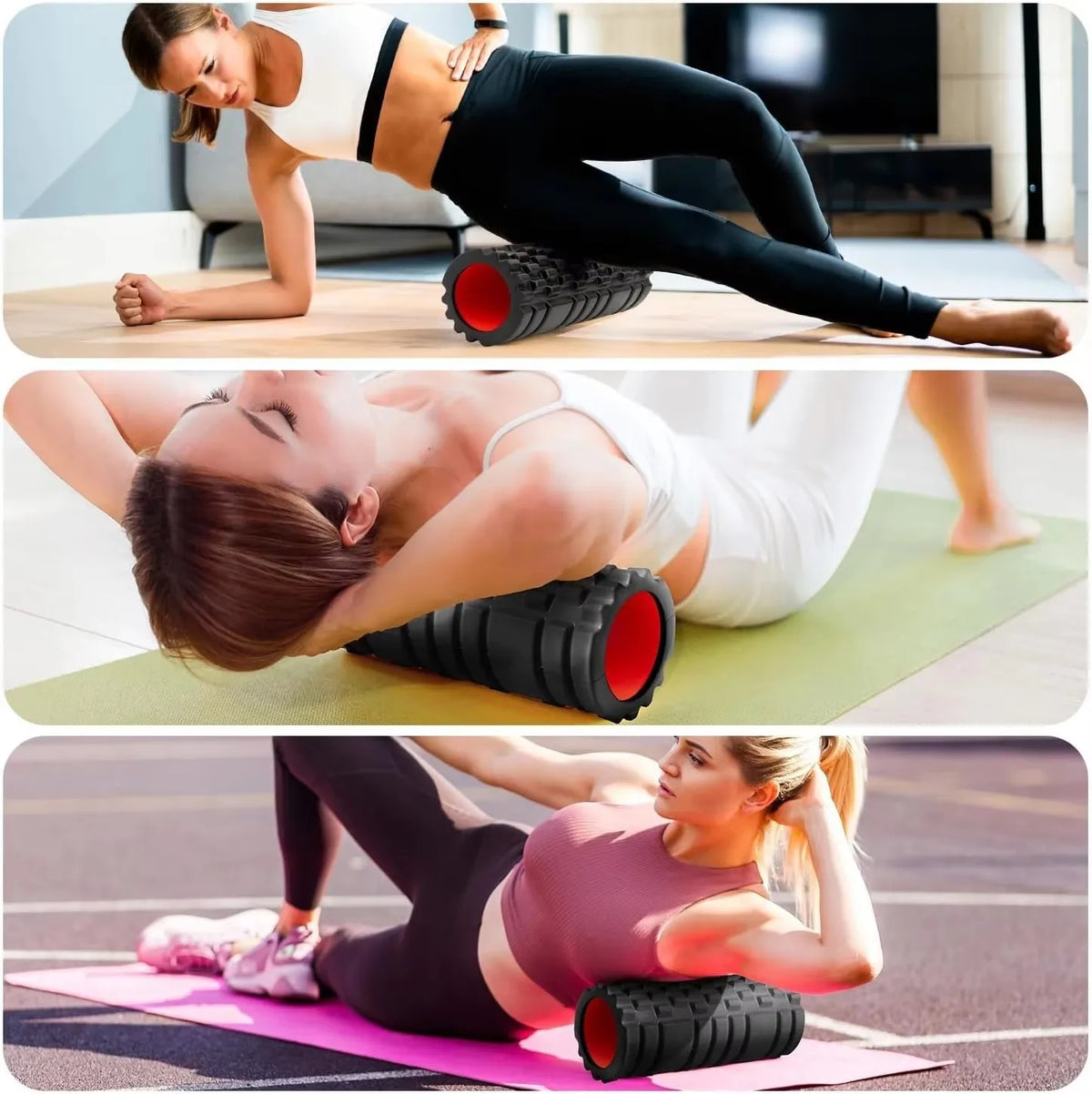Foam Roller Yoga Column Fitness Yoga EVA Foam Roller Yoga Stick Deep Tissue Massage Roller, Suitable for Back/Waist/Leg Muscle
