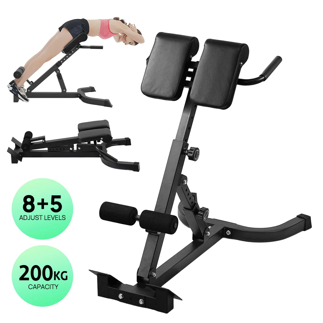 PORIYA Roman Chair for Hyperextension  Core Workouts  Adjustable Home Gym Bench