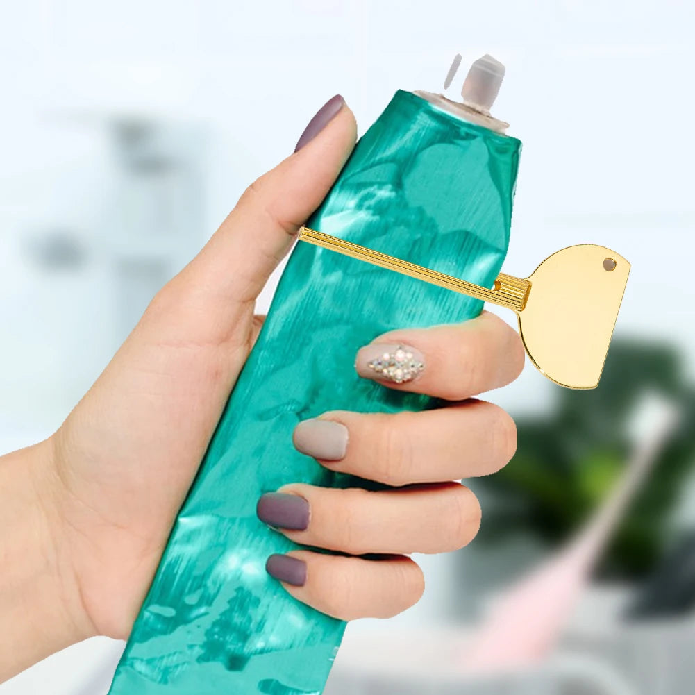 Toothpaste Squeezer Toothpaste Roller Tube Stainless Steel Rolling Toothpaste Squeezer Reduce Waste for Cosmetic Hair Dye