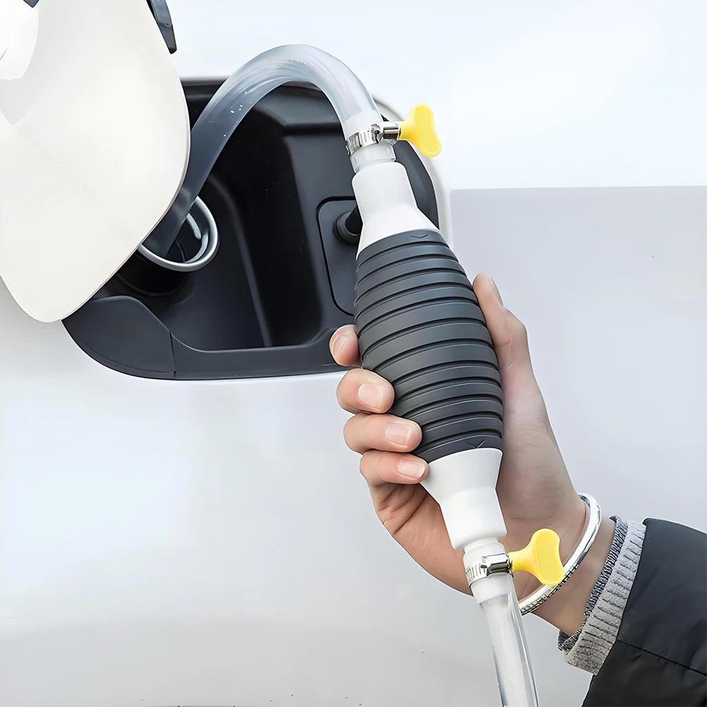 Hand Straw Pump with Hose High Flow Siphon Hand Pump Portable Manual Car Fuel Transfer Pump Fit for Fuel Petrol Diesel Gasoline