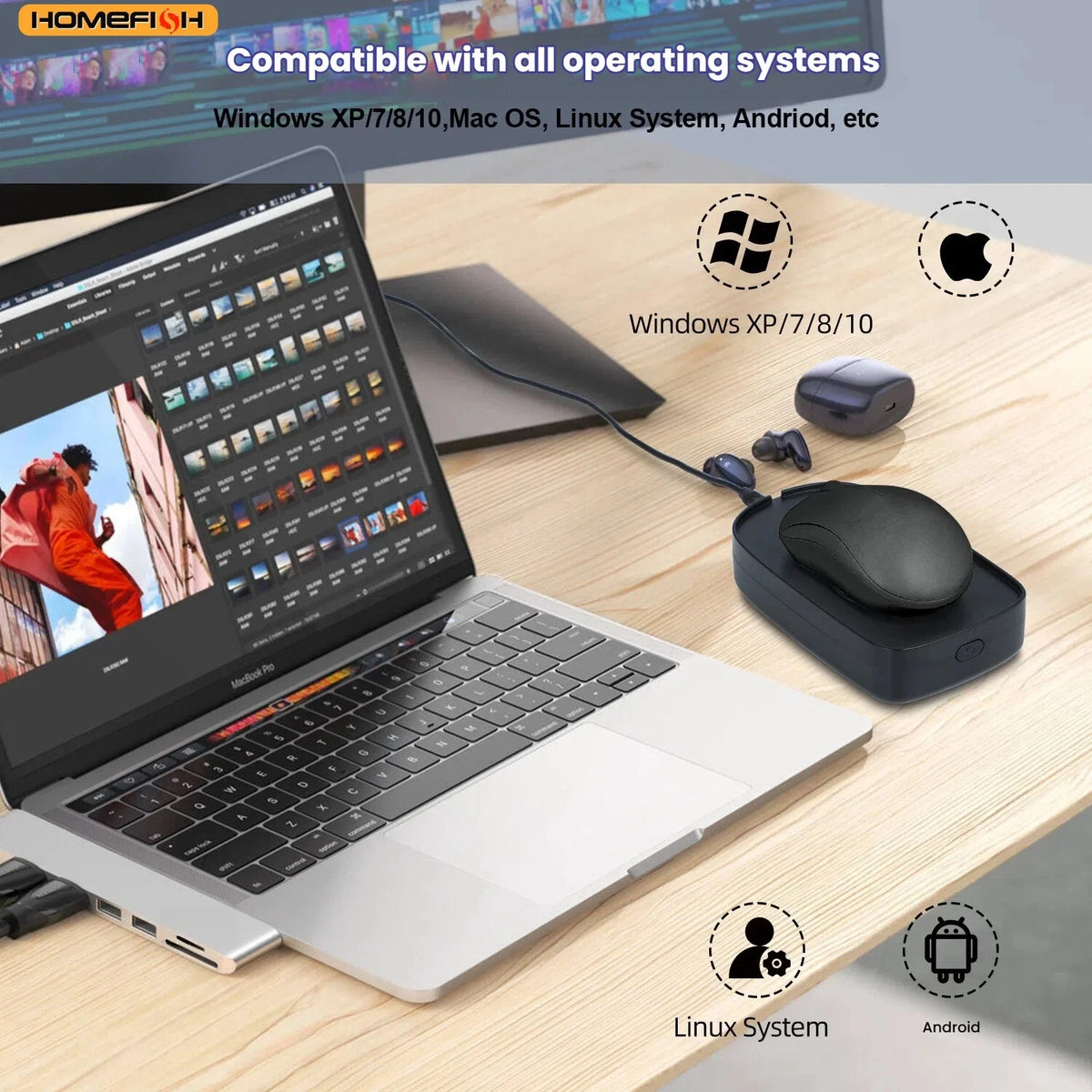 Undetectable Mouse Jiggler 5V 1A Simulate Mouse Mover Wired Wireless Mouse Compatible for Computer Awakening for Keeps PC Active