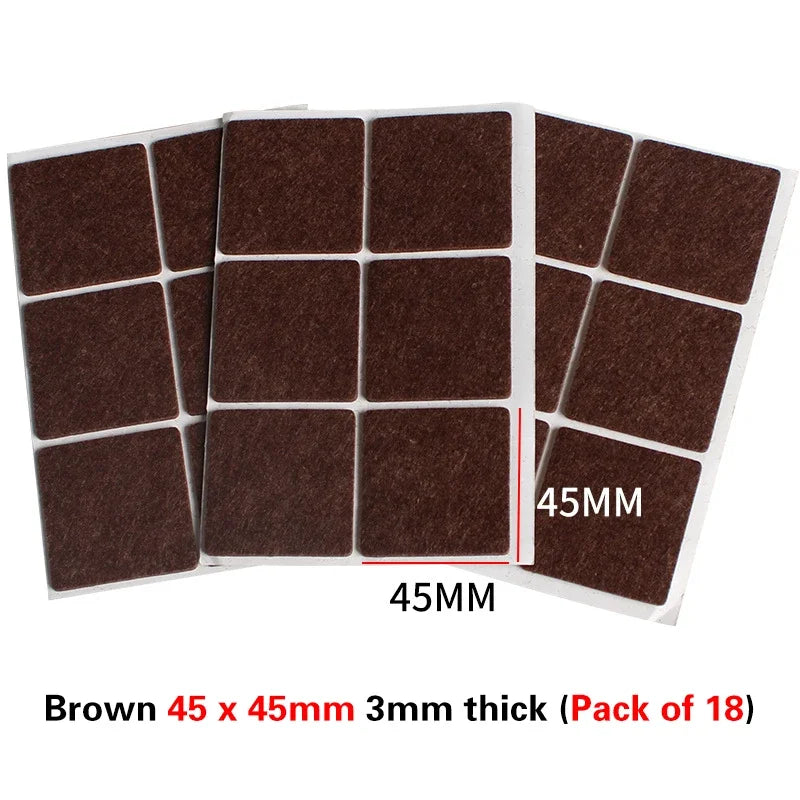 16 Styles Thicken Self Adhesive Felt Chair Leg Pads Floor Protectors Furniture Legs Table Leg Covers Round Bottom Anti-Slip Pads