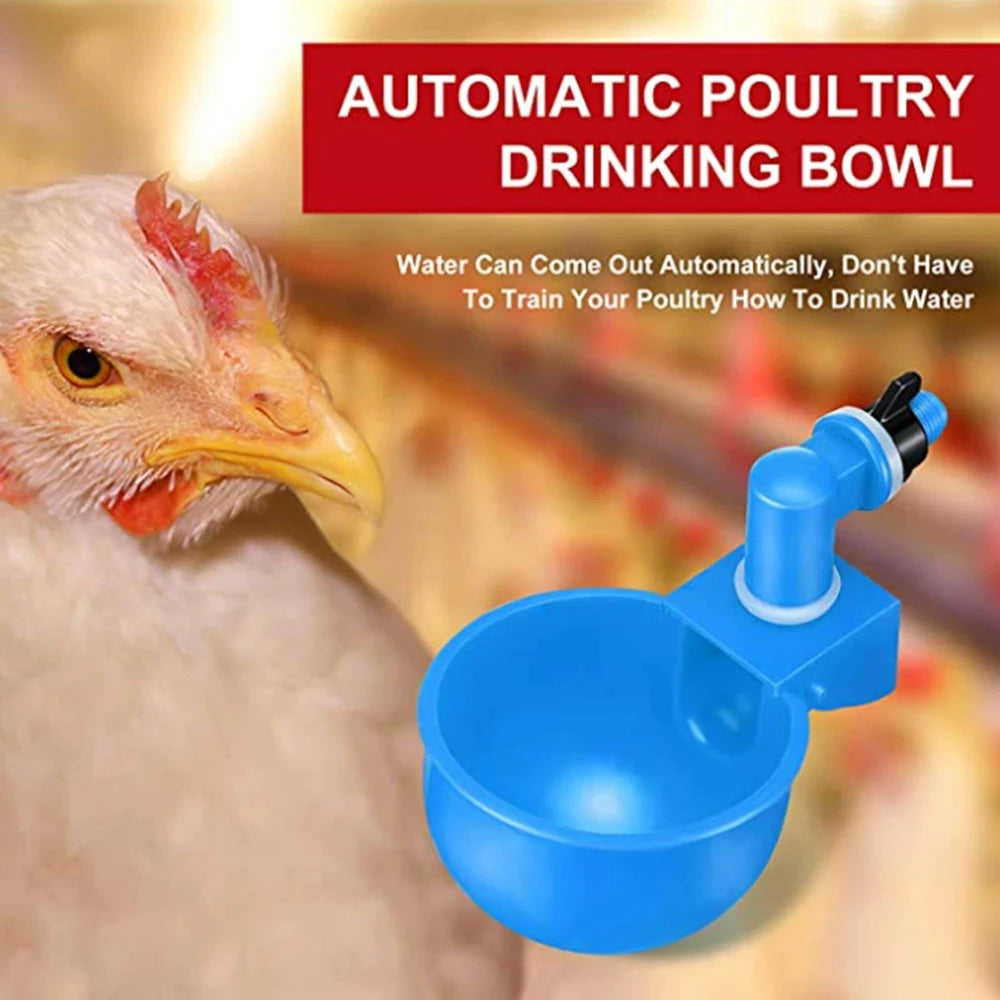 Poultry Chicken Automatic Drinker Cup Waterer Nipple Chook Bird Water Feed