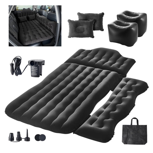 SucceBuy Car Air Mattress Inflatable Back Seat Car Camping Mattress Portable Sleeping Pad with Air Pump Fits Most SUV MPV Sedan