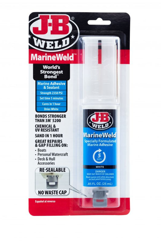 JB Weld MarineWeld 2-Part Waterproof Epoxy Syringe 25ml JB50172