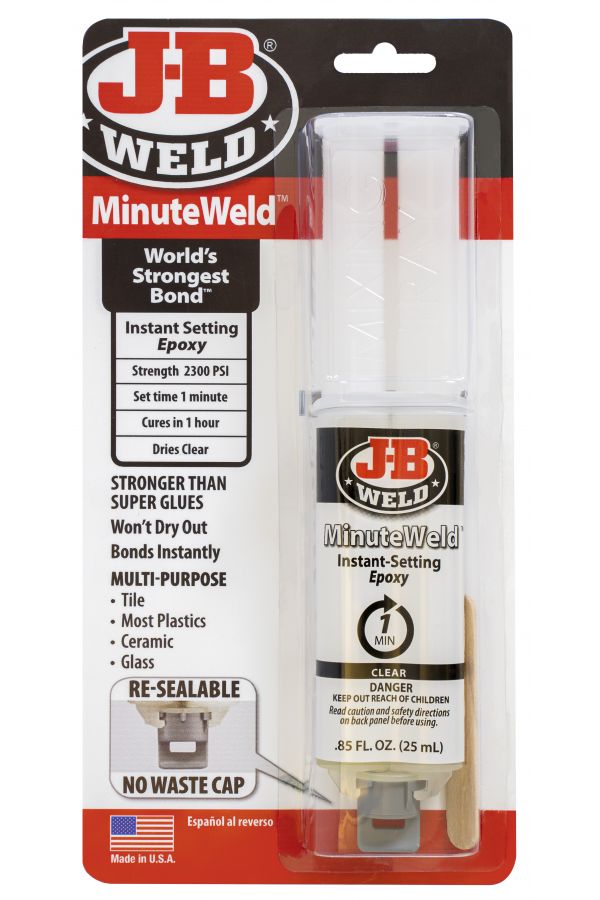 JB Weld MinuteWeld Instant Setting Epoxy Syringe 25ml JB50101