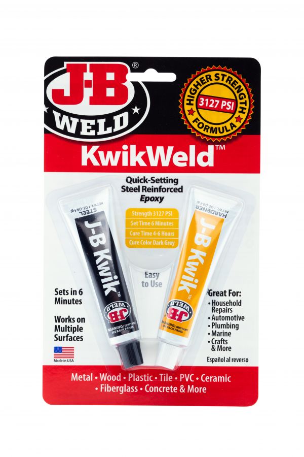 JB Weld KwikWeld Quick-Set Steel-Reinforced Epoxy Twin Tube JB8276