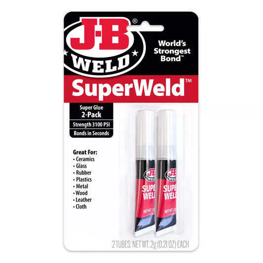 JB Weld SuperWeld Instant Bond Super Glue 2-Pack 14g JB33102