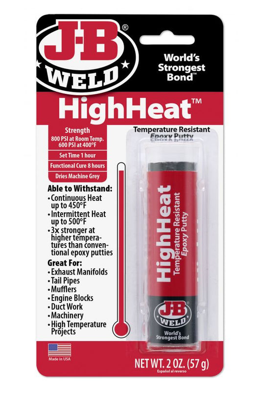 JB Weld HighHeat Epoxy Putty Stick 57g High Temp Repair JB8297