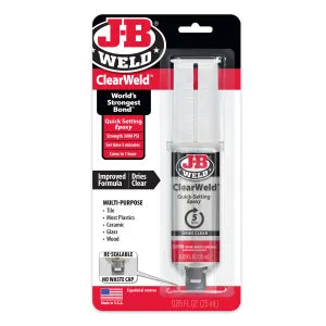 JB Weld ClearWeld 2-Part Clear Epoxy Syringe 25ml JB50112