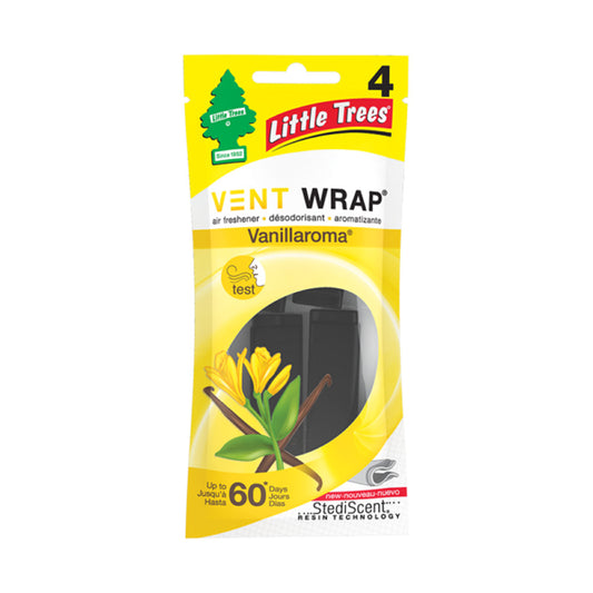 Little Trees Vent Wrap Air Freshener – Golden Vanilla (4 Pack) | Car Home Office