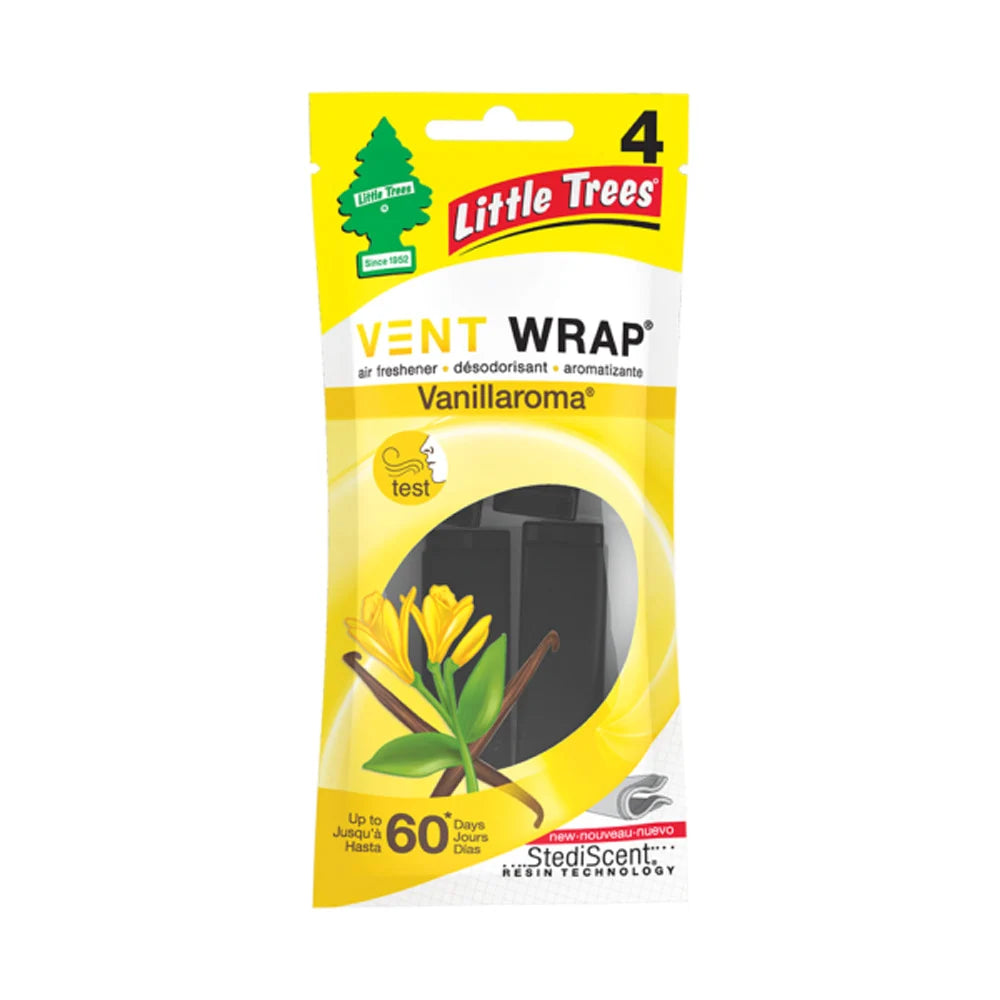 Little Trees Vent Wrap Air Freshener – Golden Vanilla (4 Pack) | Car Home Office