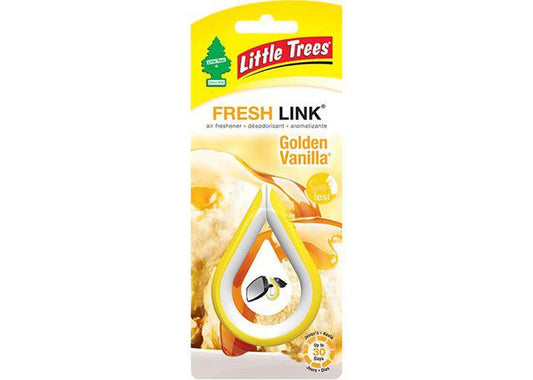 Little Trees Fresh Link Air Freshener – Golden Vanilla – Clip-On Link | Car Home Office