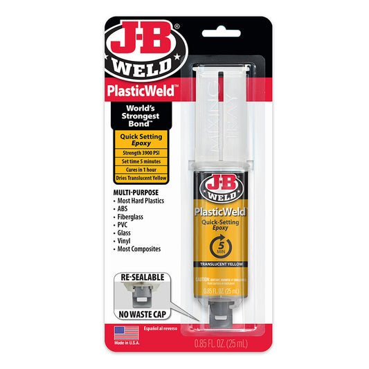 JB Weld PlasticWeld Epoxy Adhesive Syringe Clear 25ml JB50132