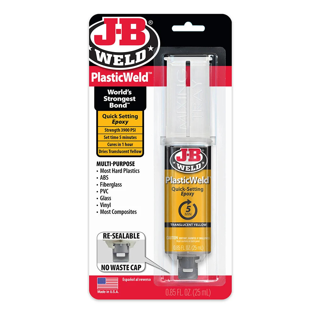 JB Weld PlasticWeld Epoxy Adhesive Syringe Clear 25ml JB50132