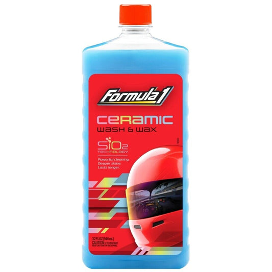 Formula 1 Ceramic Wash & Wax 946ml – SiO2 Shampoo Cleans & Protects | Deep Gloss | AU Stock