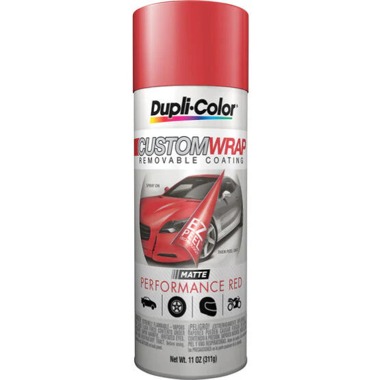 Dupli-Color Custom Wrap 396g – Matte Performance Red 396 g (CWRC300) – Removable EZ-Peel