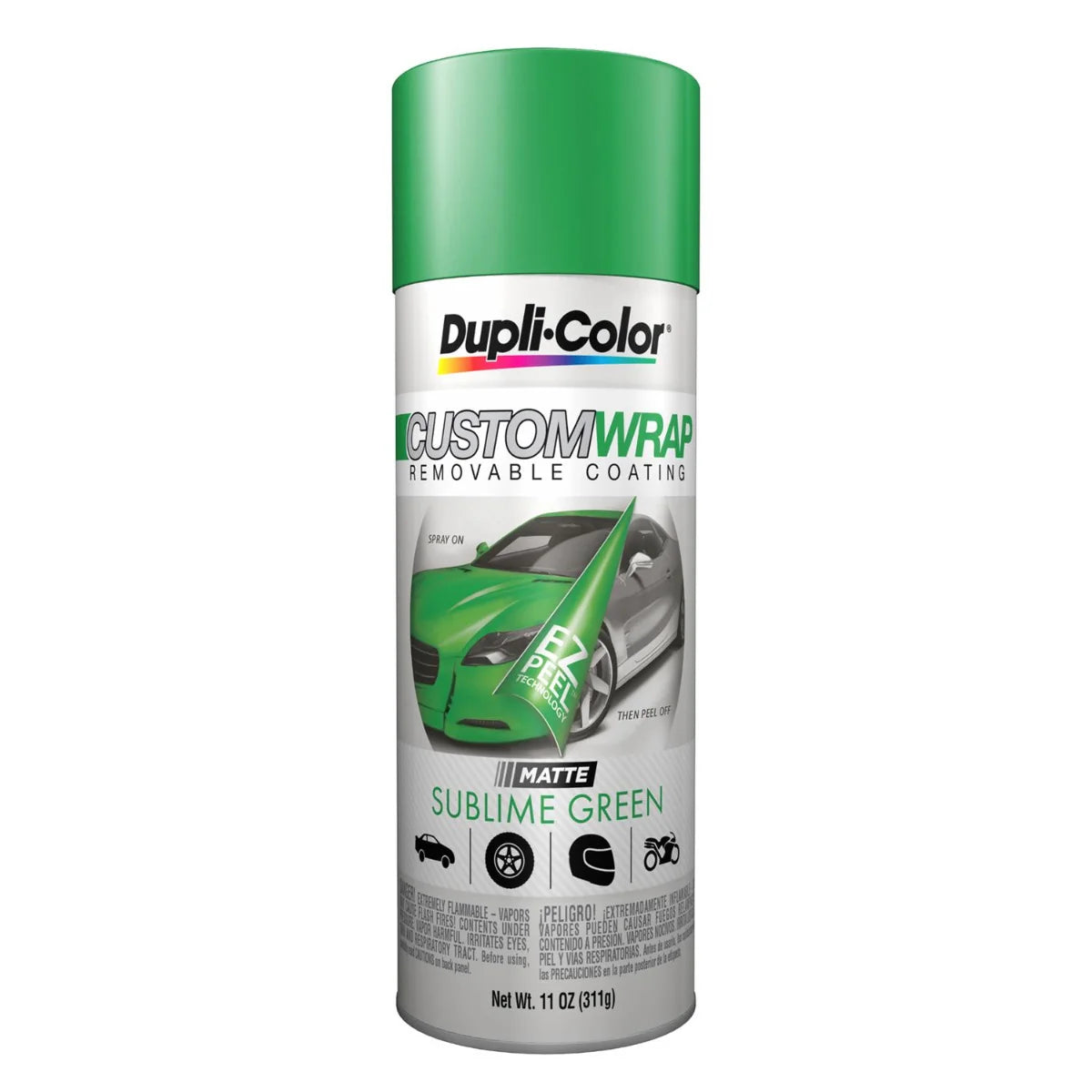 Dupli-Color Custom Wrap 311g – Matte Lime Green 311 g (CWRC803) – Removable EZ-Peel