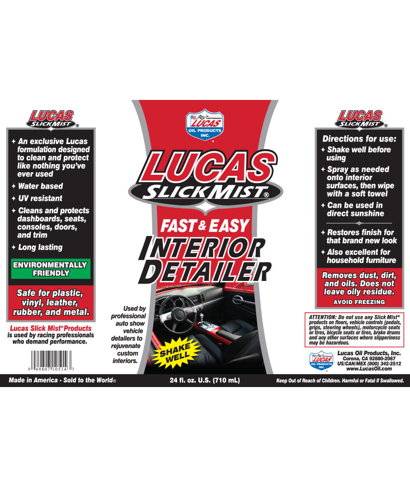 Lucas Interior Detailer 710ml – Cleaner & Protectant for Car Interiors – AU Stock + Multi-Buy Deal