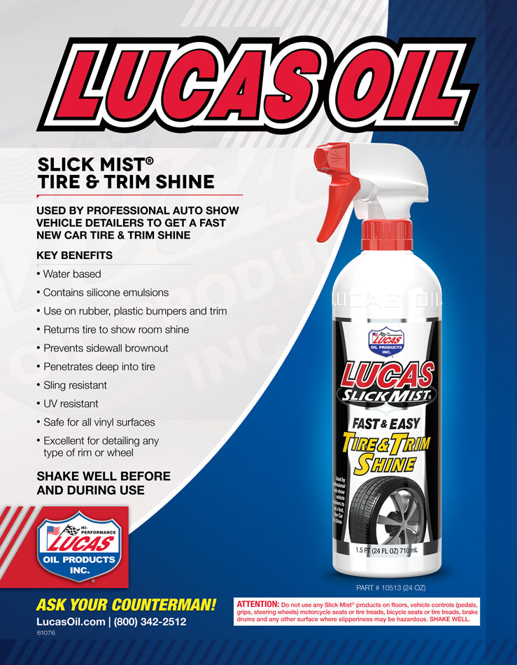 Lucas Tire & Trim Shine 710ml (10513) – Wet Look Tyre & Trim Dressing