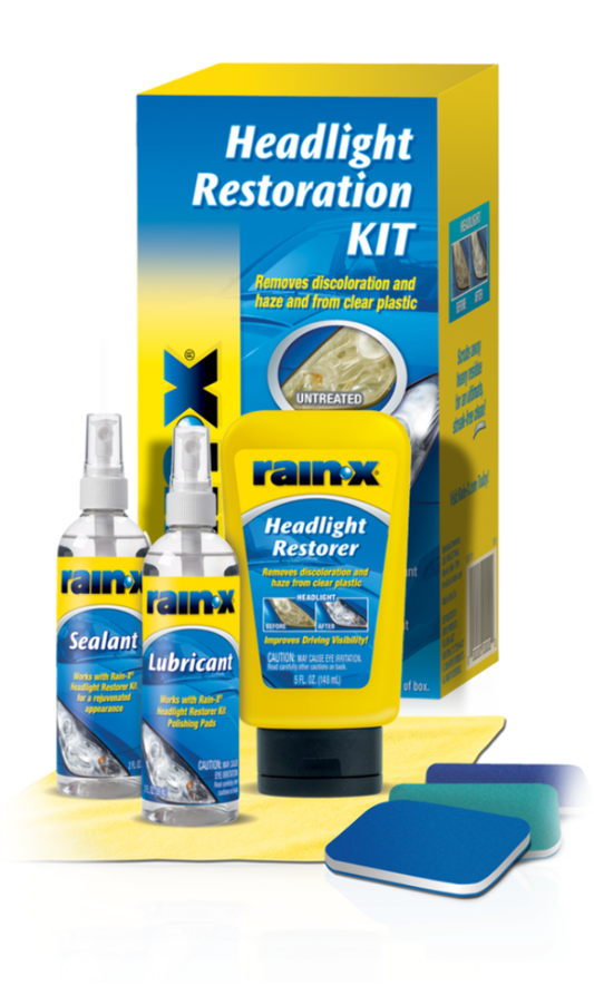 Rain-X Headlight Restoration Kit (800001809) – Removes Yellowing & Haze